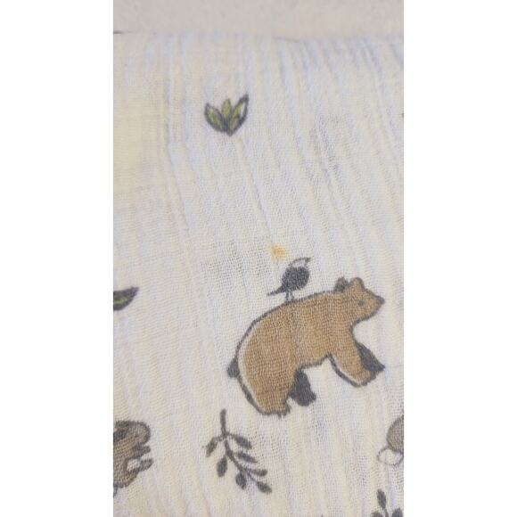 Little Unicorn Baby Swaddle Organic Muslin Cotton Blanket 49x42” Woodland Fox - Picture 3 of 8